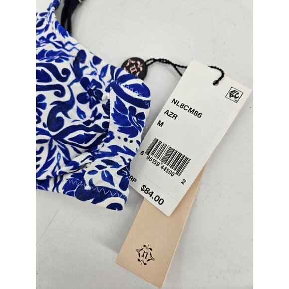 New Nanette Lepore Enchantress Bikini Top Womens M Azure Blue - Picture 4 of 6